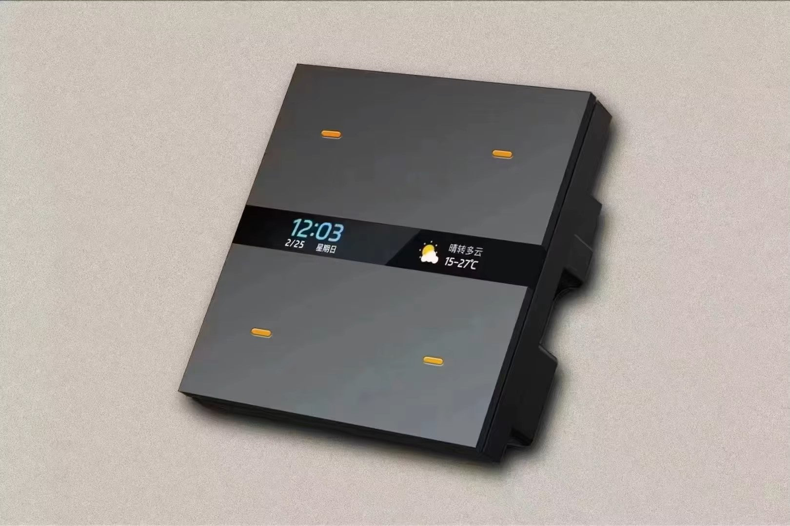 4 Gang Zigbee Switch, Temperature and Time Display