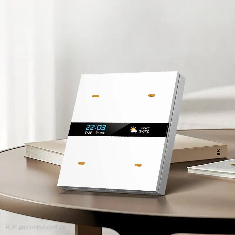 4 Gang Zigbee Switch, Temperature and Time Display