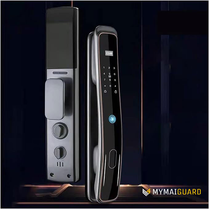Smart digital door lock with emergency backup key