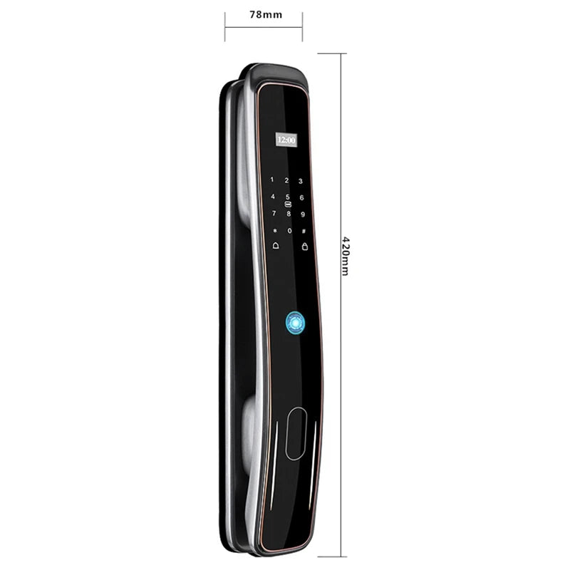 Fingerprint smart lock for home security with device dimension