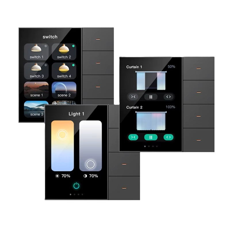 Smart Switch with 3.5 inch Display - 4 Gang Smart Switch with Display Screen