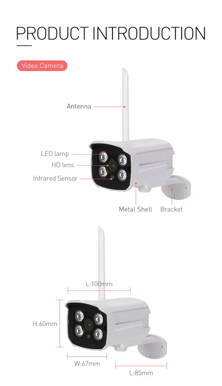 Home security smart camera with 24/7 live streaming