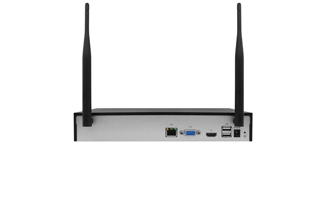 High-performance 8-channel Wireless NVR system (back view).