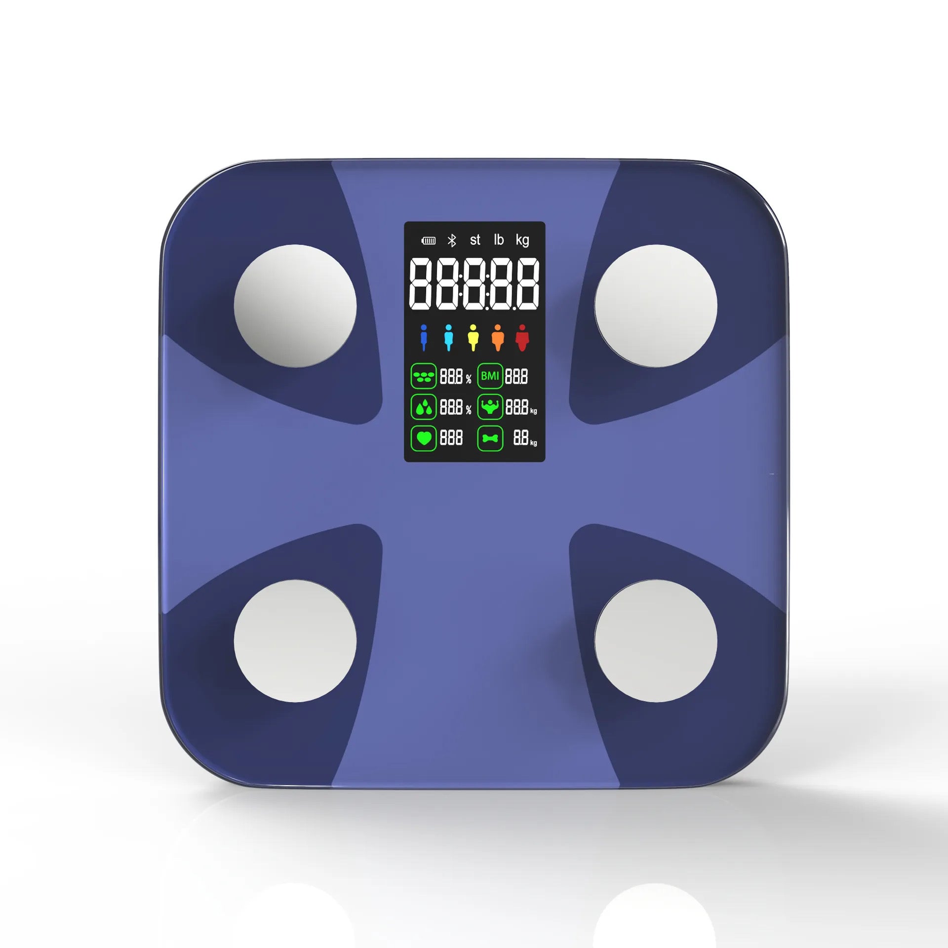 Smart digital scale with BMI and fat percentage reading