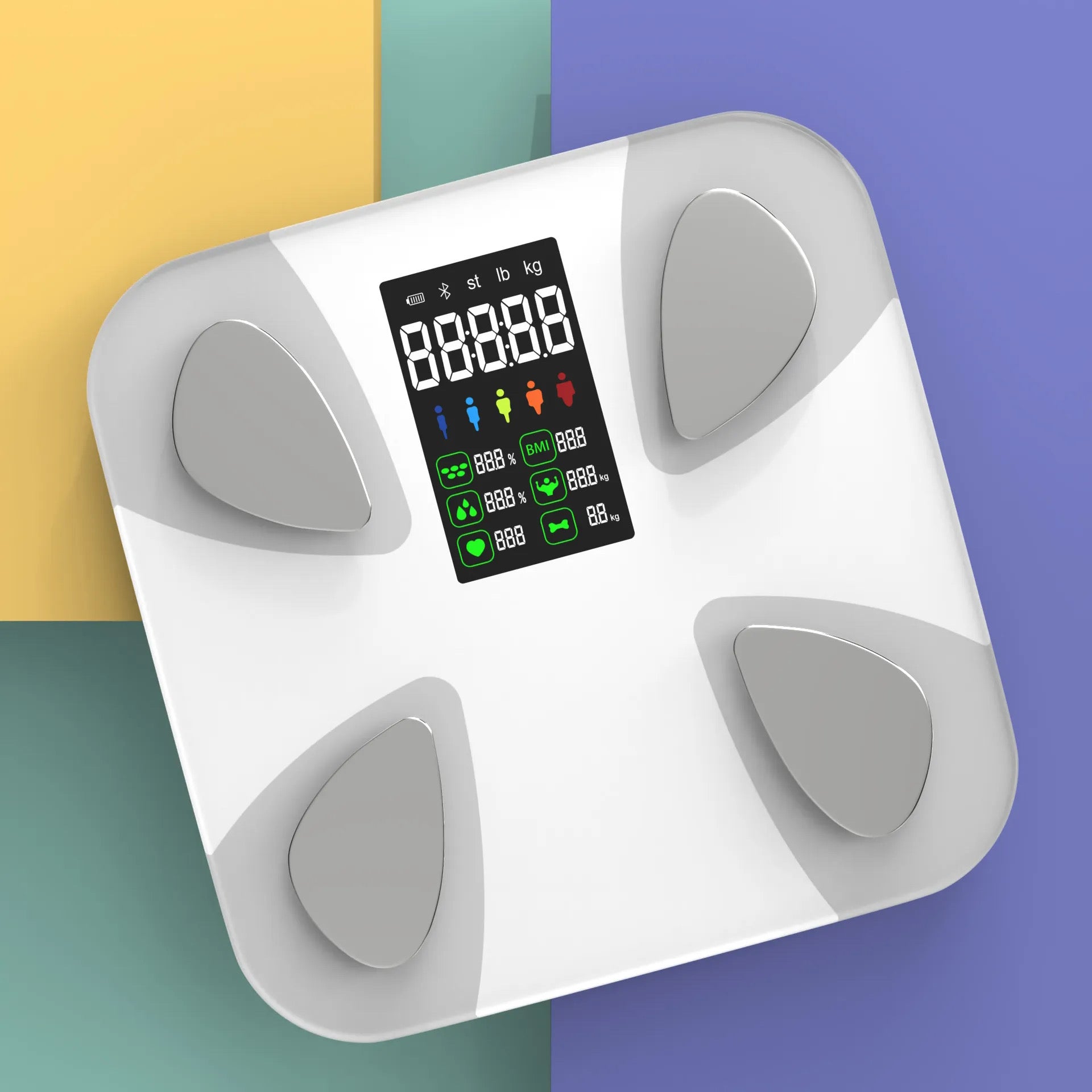 Smart weight scale with sleek glass design