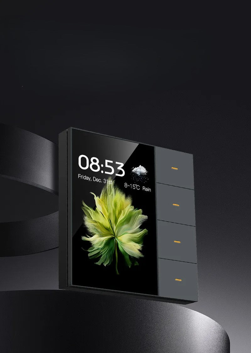 Smart Switch with 3.5 inch Display - 4 Gang Smart Switch with Display Screen