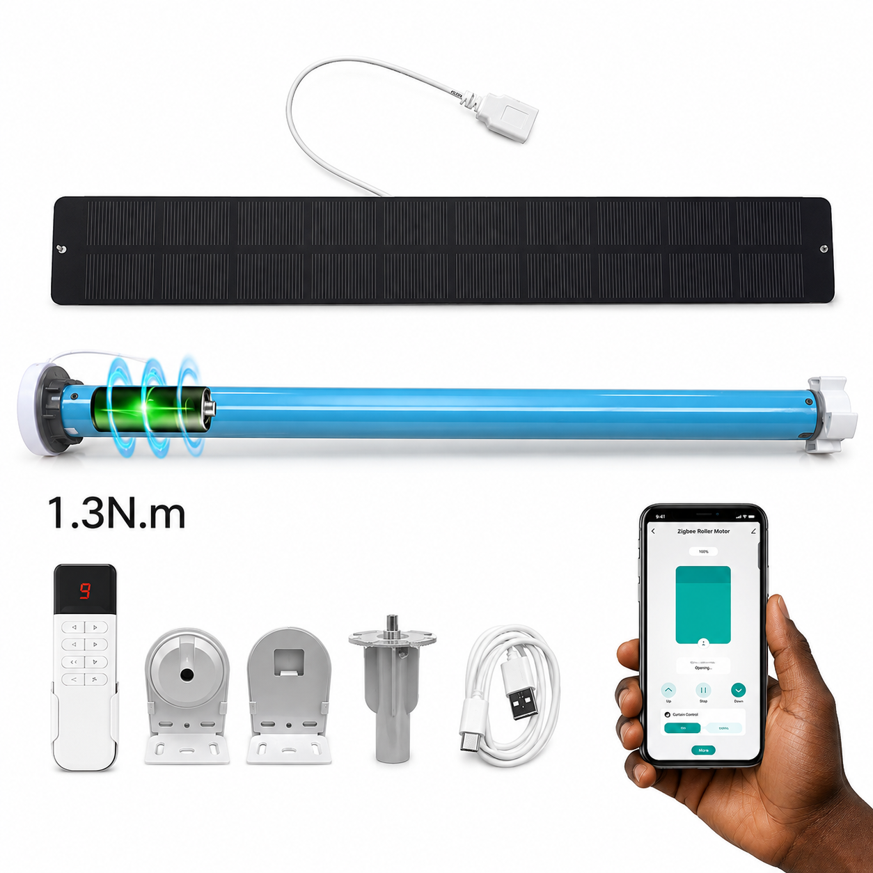 Smart Window Blind Motor (With Solar Panel)